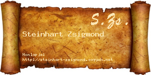 Steinhart Zsigmond névjegykártya