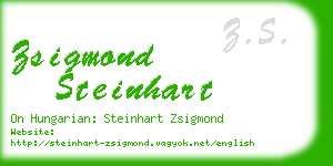 zsigmond steinhart business card